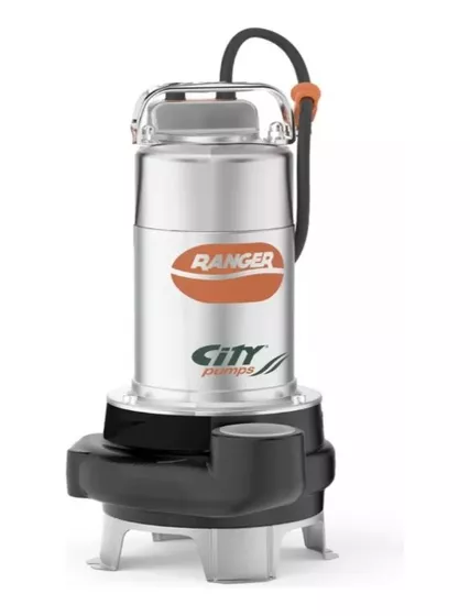 BOMBA SUMERGIBLE 1 HP AGUAS NEGRAS  220V RANGER 10/35M CITY PUMPS