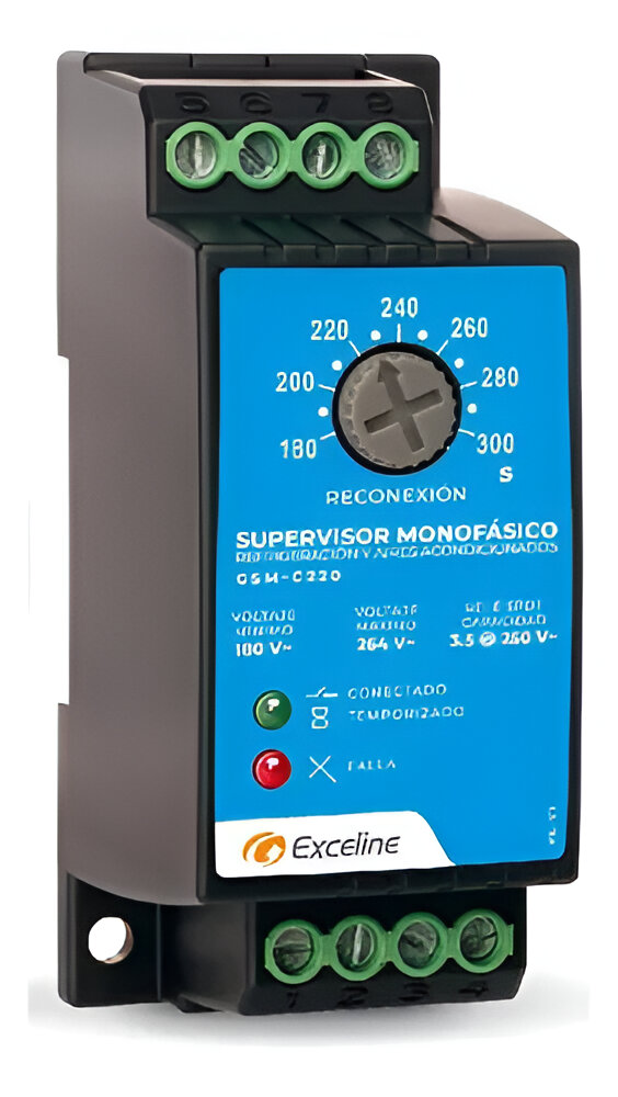 SUPERVISOR MONOF. 220V C/SALIDA DE CONTROL A/A , EXCELINE