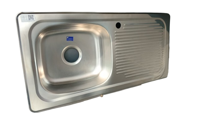 FREGADERO E 94X48, PONCHERA DERECHA, ACERO 430 FANAINOX
