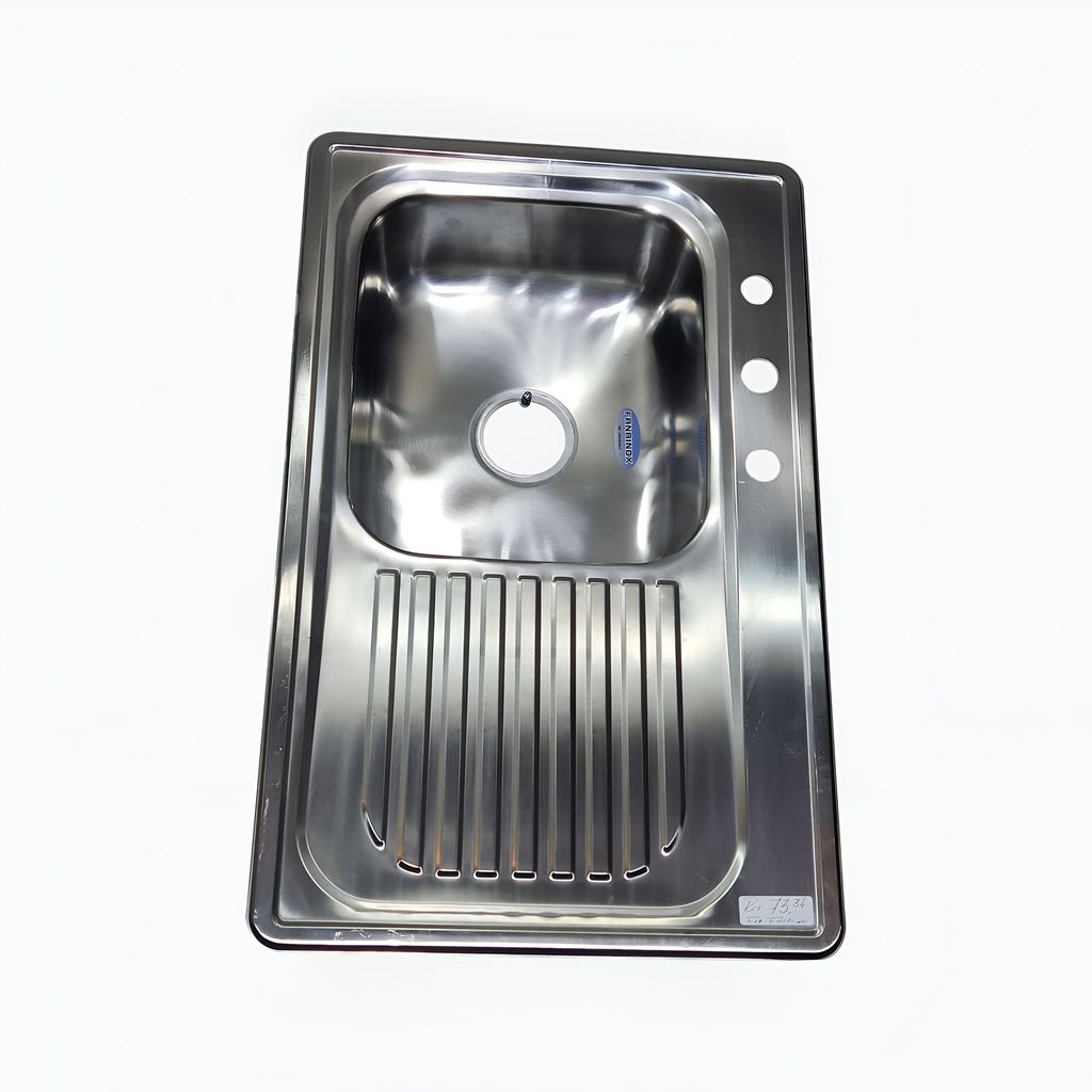 FREGADERO A84X53 LUJO, 1 HUECO, P/EMPOTRAR FANAINOX
