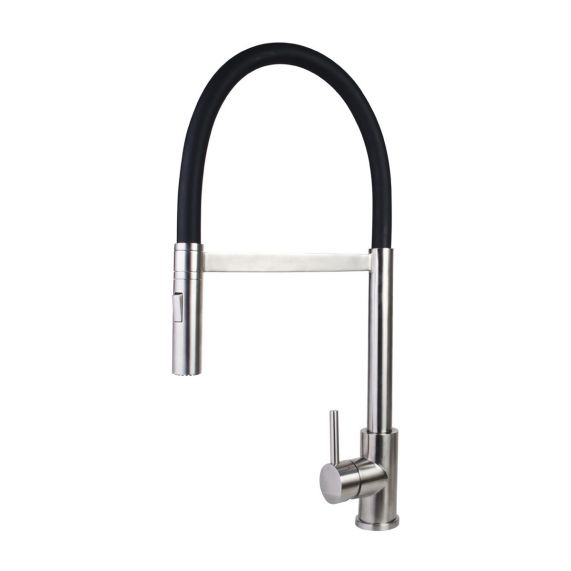 FREGADERO MANG. NEGRO Y BLANCA,  INOX MONOMANDO, MANG. EXTRAIBLE, FP