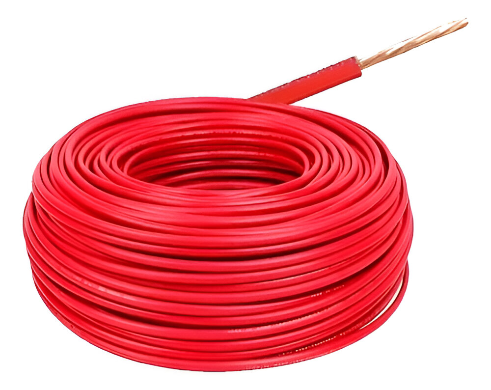 CABLE DE COBRE THW10, COLOR ROJO 