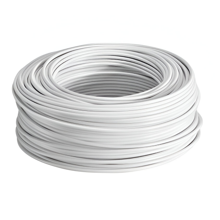 CABLE DE COBRE THW 6, COLOR BLANCO 