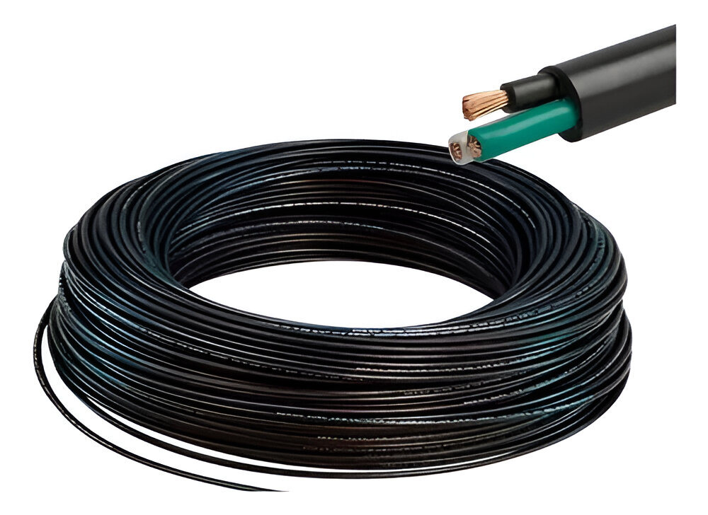CABLE DE COBRE DE COBRE TSJ 3X16, ENGOMADO, COLOR NEGRO