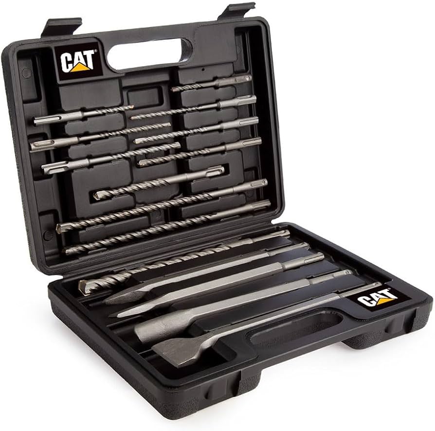 JUEGO 17 PZAS. 12 MECHAS Y 5 CINCELES SDS PLUS, DA03902, CAT