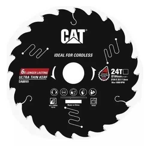 DISCO DE SIERRA CIRCULAR MADERA 7-1/4" 20T(18V), DA08101 , CAT