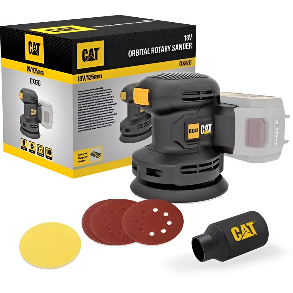 LIJADORA ORBITAL + PULIDORA 5" 18V BRUSH. DX42B, CAT