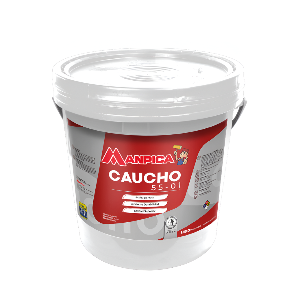 PINTURA CAUCHO 55-01 "B" BLANCO (TOBO), MANPICA