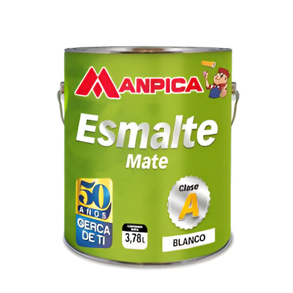 PINTURA ESMALTE NEGRO MATE (GALON) TIPO A, MANPICA