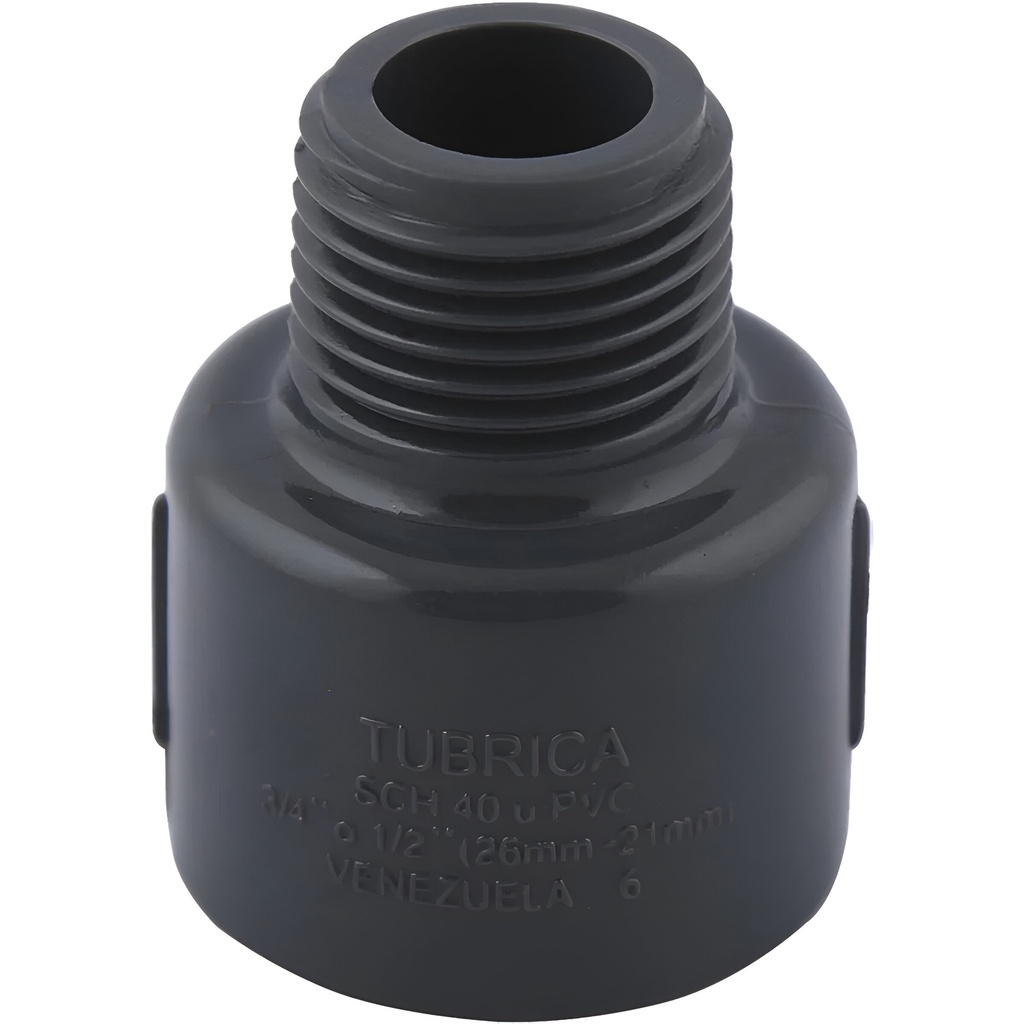 ADAPTADOR MACHO AF 3/4" X 1/2"  REDUCCION ASTM PVC