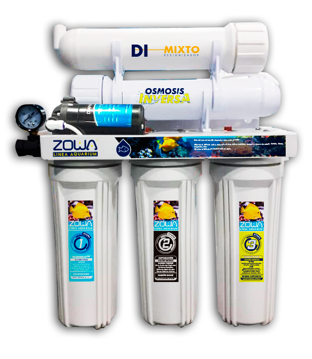 OSMOSIS INVERSA PARA AQUARIUM CON BOMBA,  ZOWA