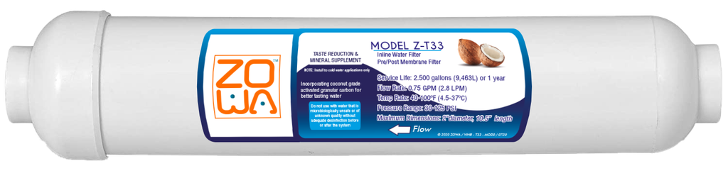 CARTUCHO OSMOSIS CARBON COCO ACTIVADO,  ZOWA