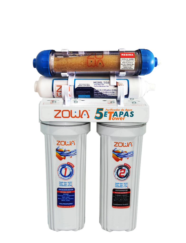 SISTEMA DE PURIFICACION TOWER 5 ETAPAS,  NEVERA,  ZOWA
