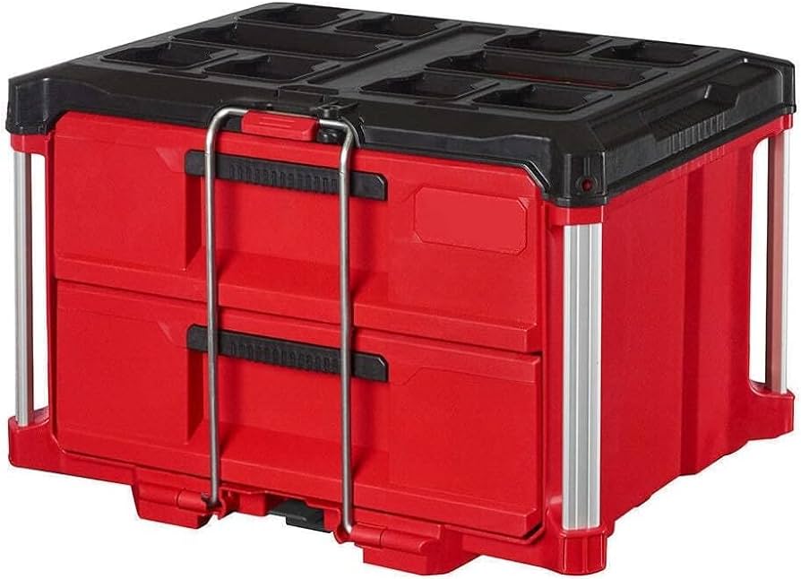CAJA DE HERRAMIENTAS CON 2 CAJONES PACKOUT  MILWAUKEE                                                                      