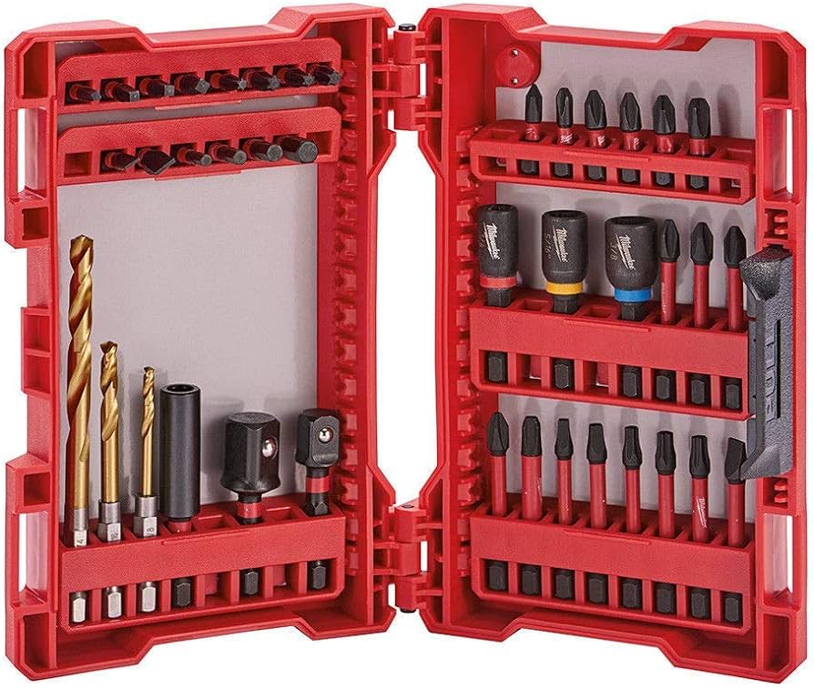 JUEGO DE MECHAS Y PUNTAS DE IMPACTO SHOCKWAVE DE 40 PIEZAS MILWAUKEE
