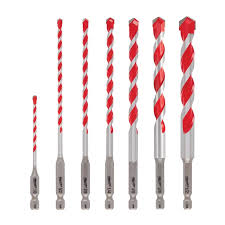 JUEGO DE 7 MECHAS PARA CONCRETO SHOCKWAVE MILWAUKEE
