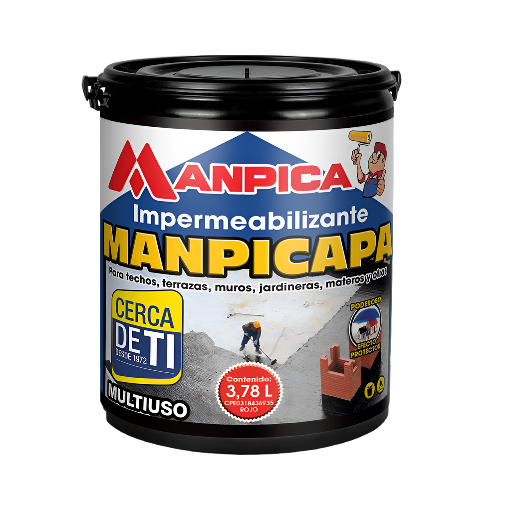 IMPERMEABILIZANTE ROJO  CUÑETE   MANPICA                                                                                