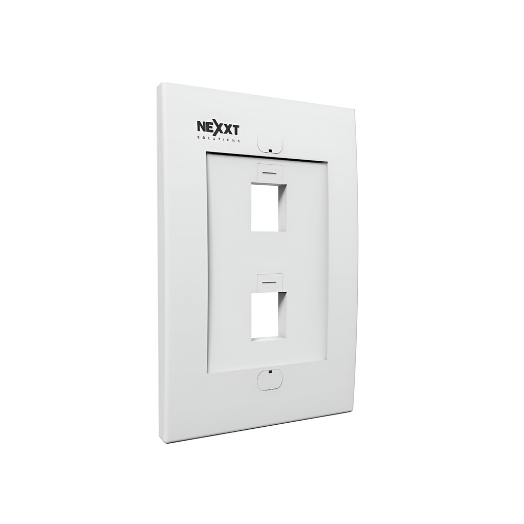 PLACA DE PARED PARA CONECTORES KEYSTON 2PUNTOS BLANCO  AW161NXT02   NEXXT                                                  