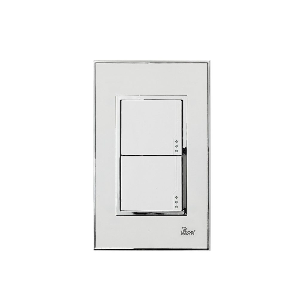 INTERRUPTOR DOBLE SERIE BIANCO  BARI                                                                                    
