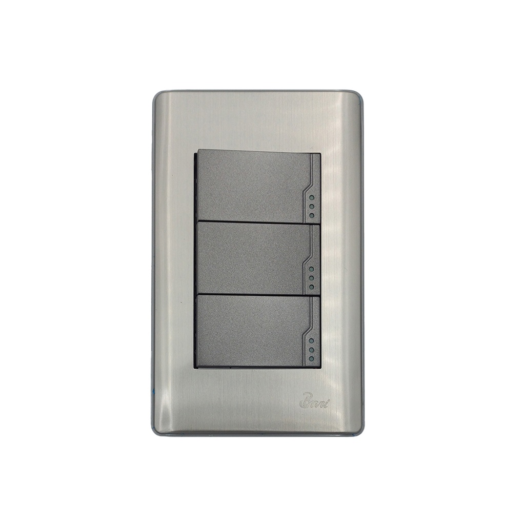 INTERRUPTOR TRIPLE SERIE METALLO BARI