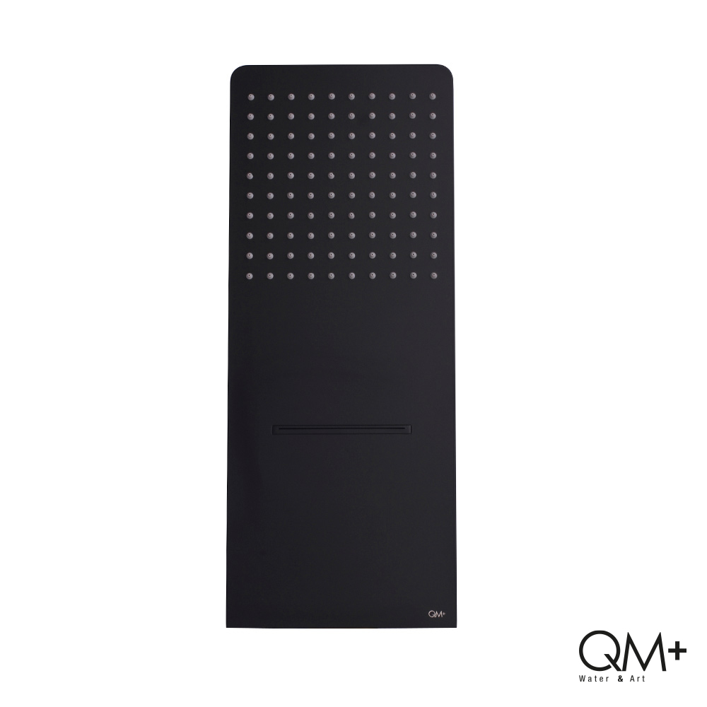 DUCHA A PARED QM+ DOS FUNCIONES CASCADA Y LLUVIA SUPREME BLACK  QM                                                      