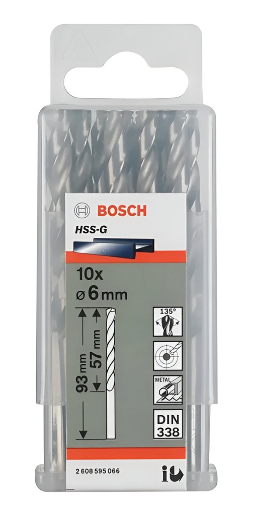 MECHA PARA METAL HSS-G 3/32" POINTTEQ 10 PZS BOSCH