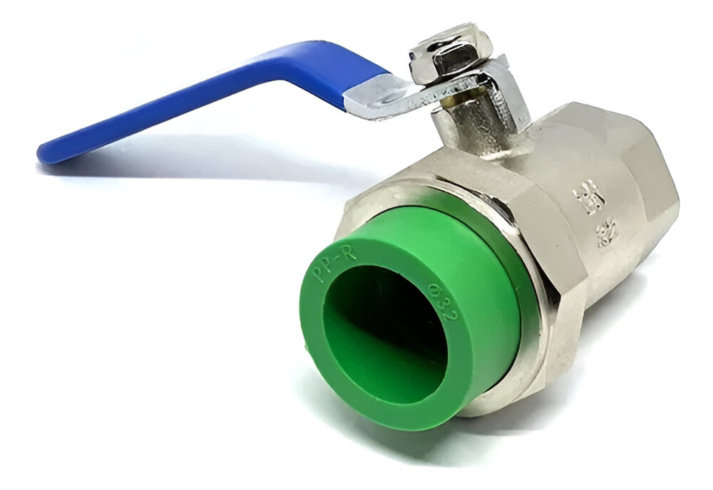 LLAVE DE PASO ESFÉRICA 25 MM (3/4") HEMBRA C/UNION TERMOFUSIÓN                                                             