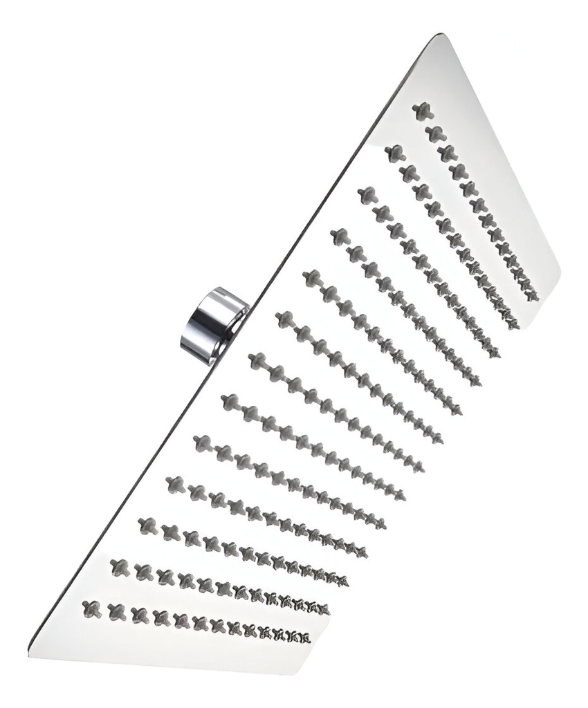 REGADERA ULTRADELGADA CUADRADA DELUXE 12", METALES ALEADOS