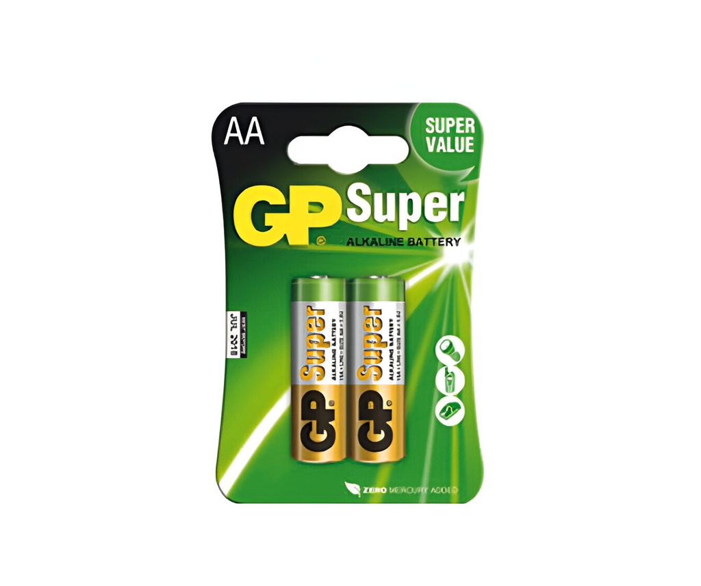 BATERIA AA SUPER ALCALINA X2, GP                                                                                        