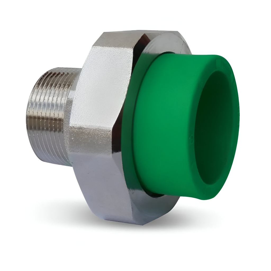 UNION PPR ROSCA MACHO 3/4" ACERO INOX 304 QM                                                      
