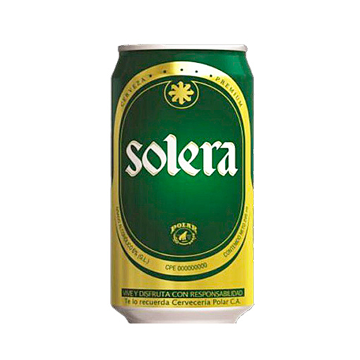 CERVEZA POLAR  SOLERA DE LATA VERDE 225 ML                                                                                      