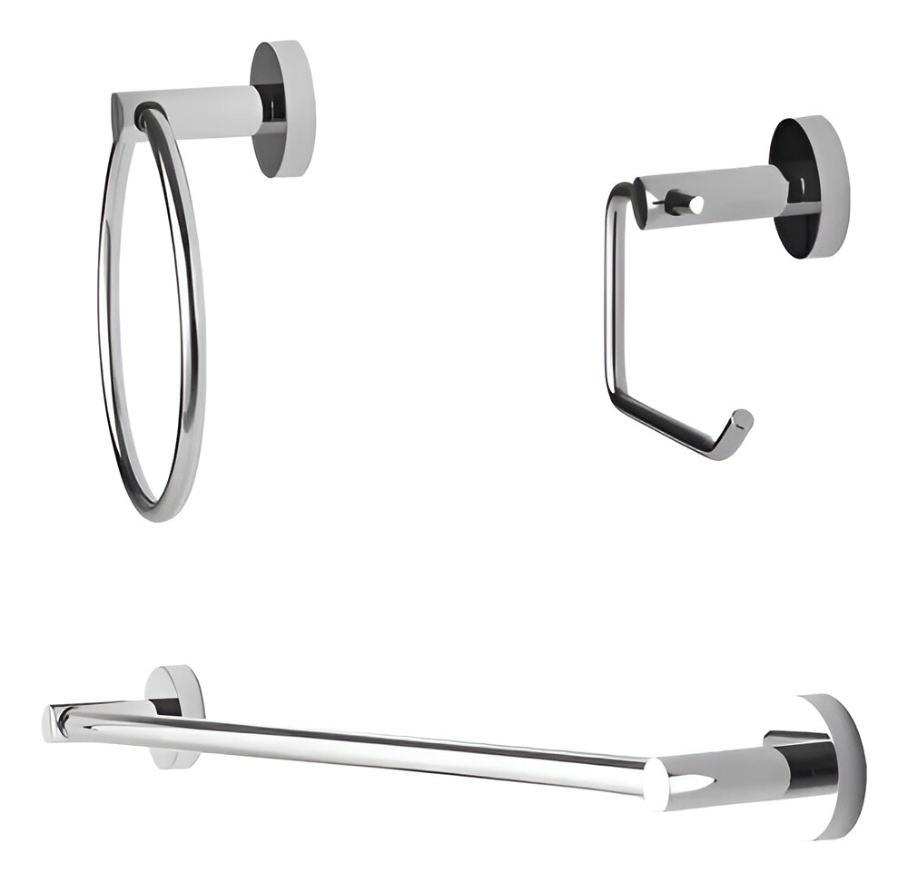 JUEGO ACCESORIOS BAÑO REDONDO 3 PZAS MHILER