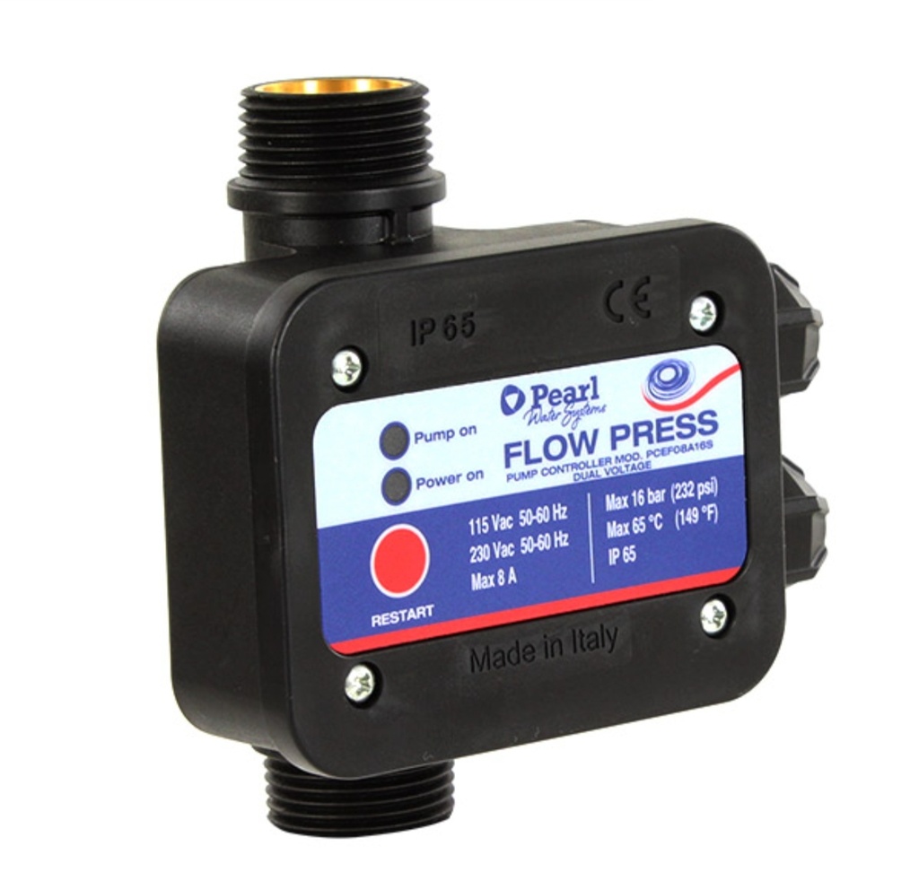 CONTROLADOR FLOW PRESS 8A. 115V/230V.  AUMENTADOR DE CAUDAL,  PEARL                                                     