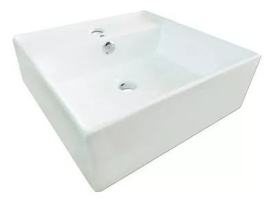 LAVAMANOS CERAMICA BLANCO SOBRE TOPE,  36,5X23,50X12 CM, 548F, RIVER                                                    
