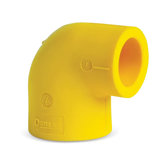 CODO LISO 32 MMX90° LINEA AMARILLA, DONSEN