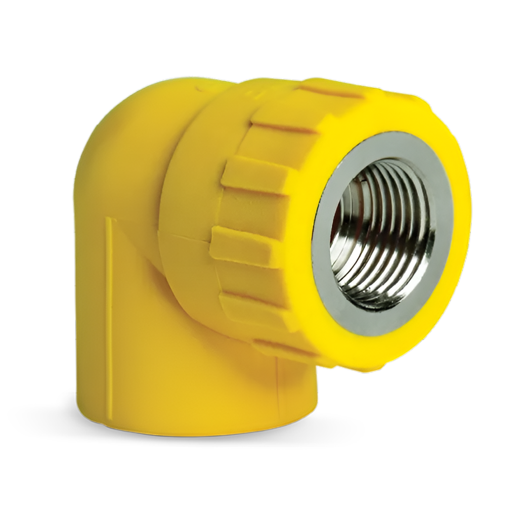 CODO 90° ROSCADO HEMBRA 20MMX1/2", LINEA AMARILLA, DONSEN