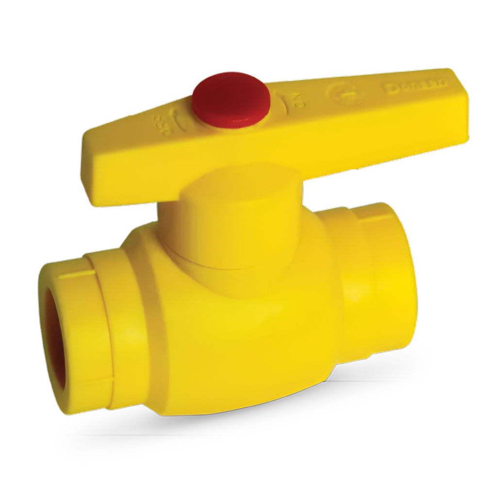 LLAVE DE PASO ESFÉRICA 25 MM (3/4") LINEA AMARILLA DONSEN