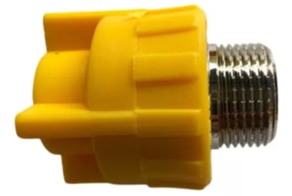 ADAPTADOR MACHO 20 MM X 1/2" C/ROSCA, LINEA AMARILLA, DONSEN                                                            