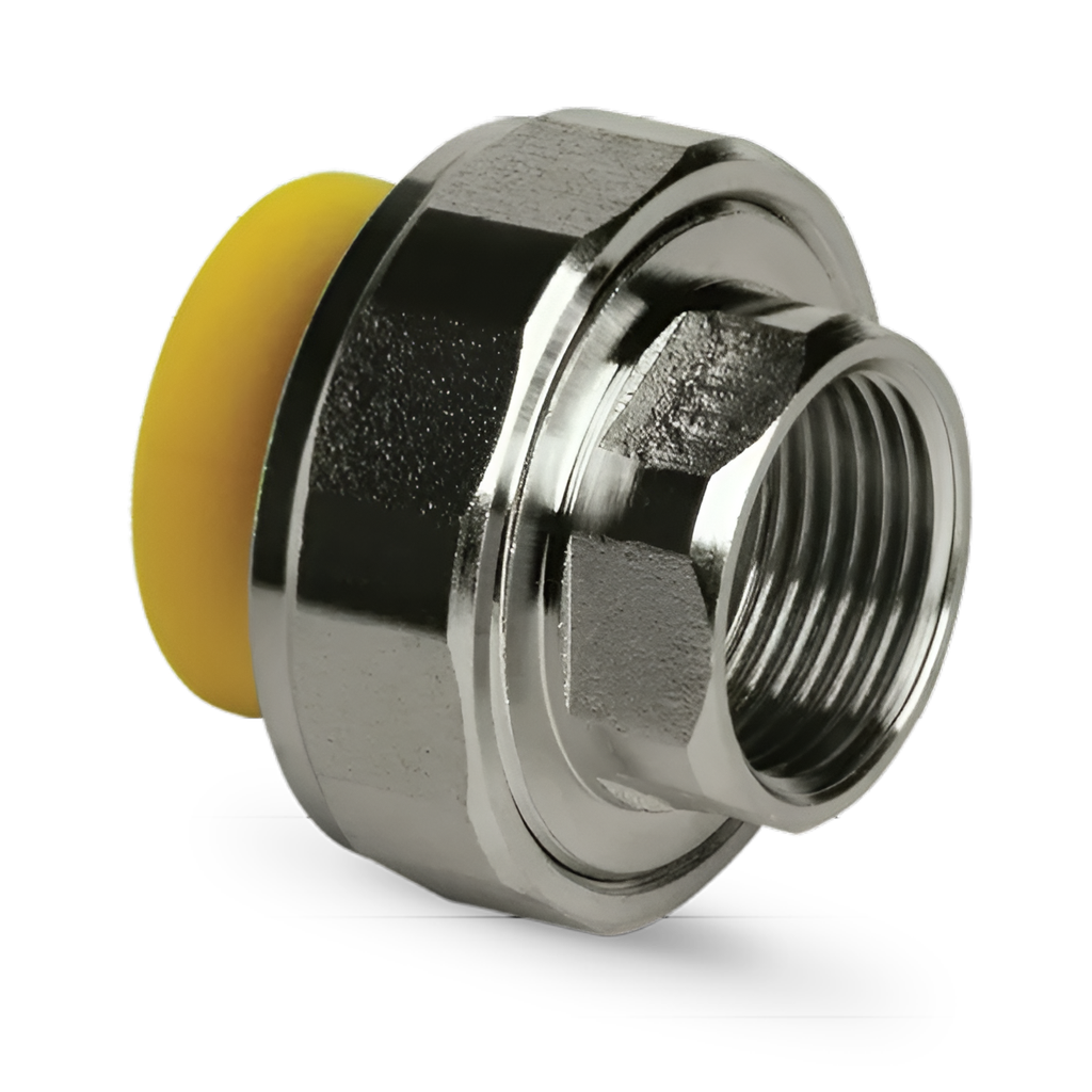 UNIÓN CON ROSCA HEMBRA DE 20 MM X 1/2", LINEA AMARILLA, DONSEN                                                          