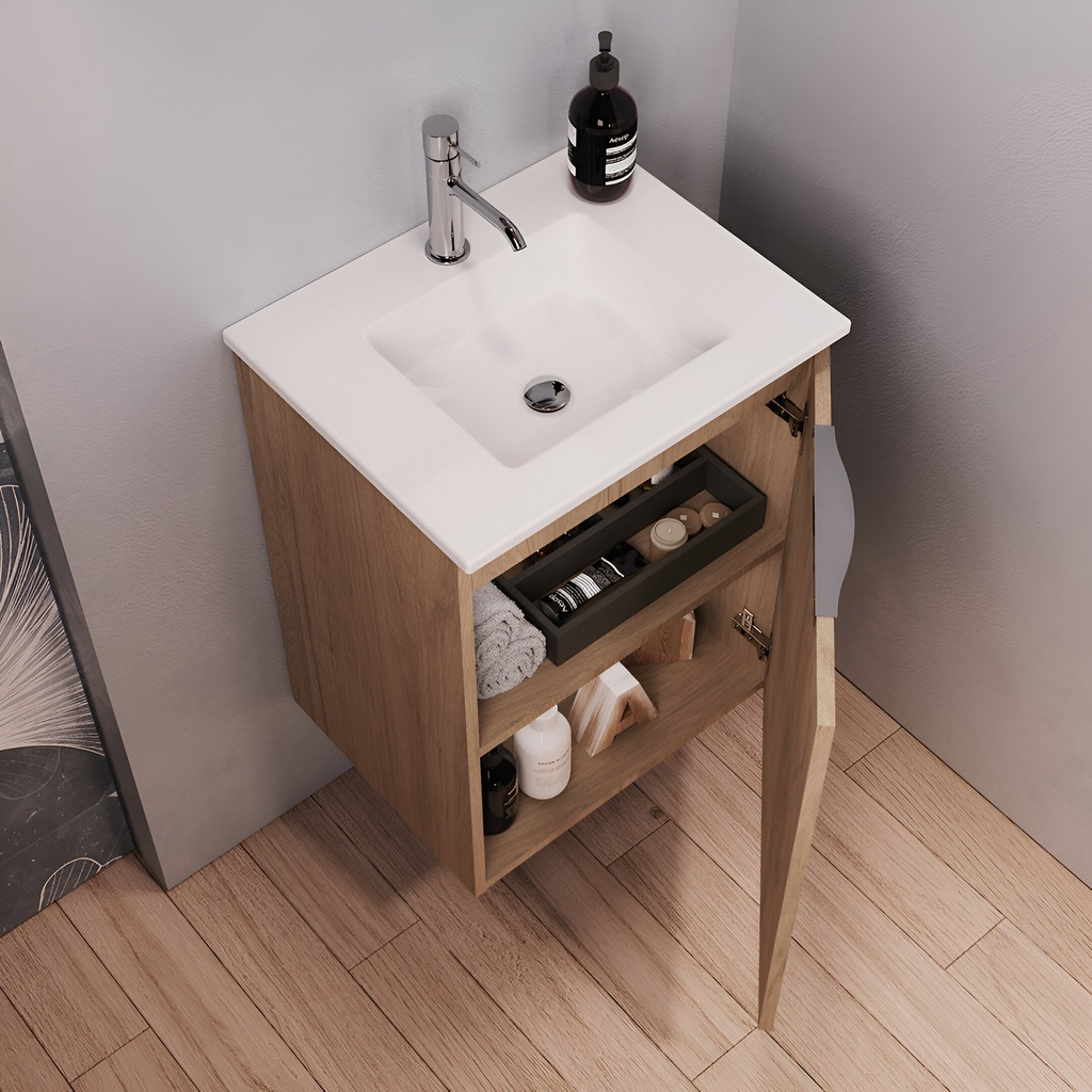 MUEBLE TIME 50 C/LAVAMANOS Y ESPEJO KUBO50TIME KUBO                                 