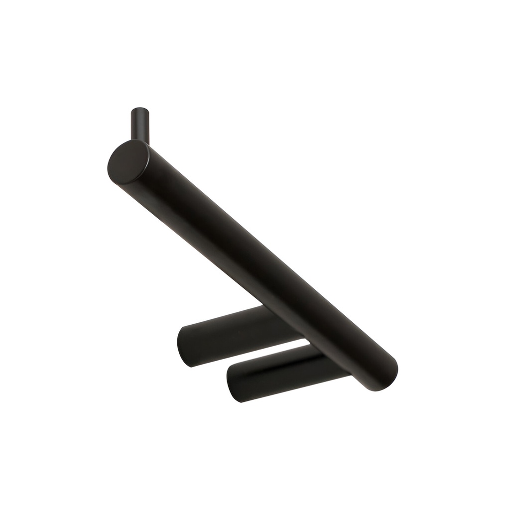 PORTA ROLLO DOBLE FIJACION CORAL NEGRO KU897N  KUBO                                 