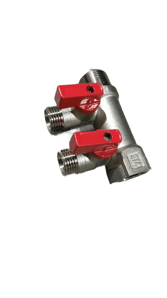 MANIFOLD C/VALVULAS 3/4-1/2X3 SALIDAS AGUA CALIENTE PEX-AL-PEX AGUA RIIFO