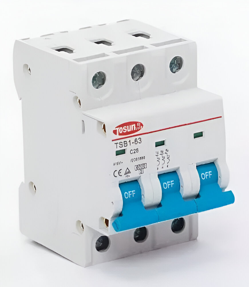 BREAKER TERMOMAGNETICO 2X63 TOSUN                                  