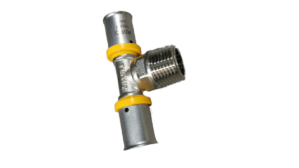 TEE 25MMX3/4" MACHO PEC-AL-PEC GAS RIIFO                                   
