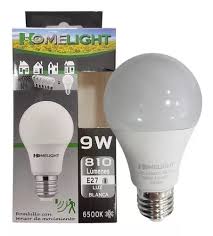 BOMBILLO 9W, C/SENSOR DE MOVIMIENTO, E27, HOMELIGHT