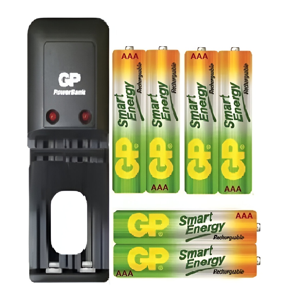 CARGADOR  P/BATERIAS TIPO AAA-AA-C-D. GP