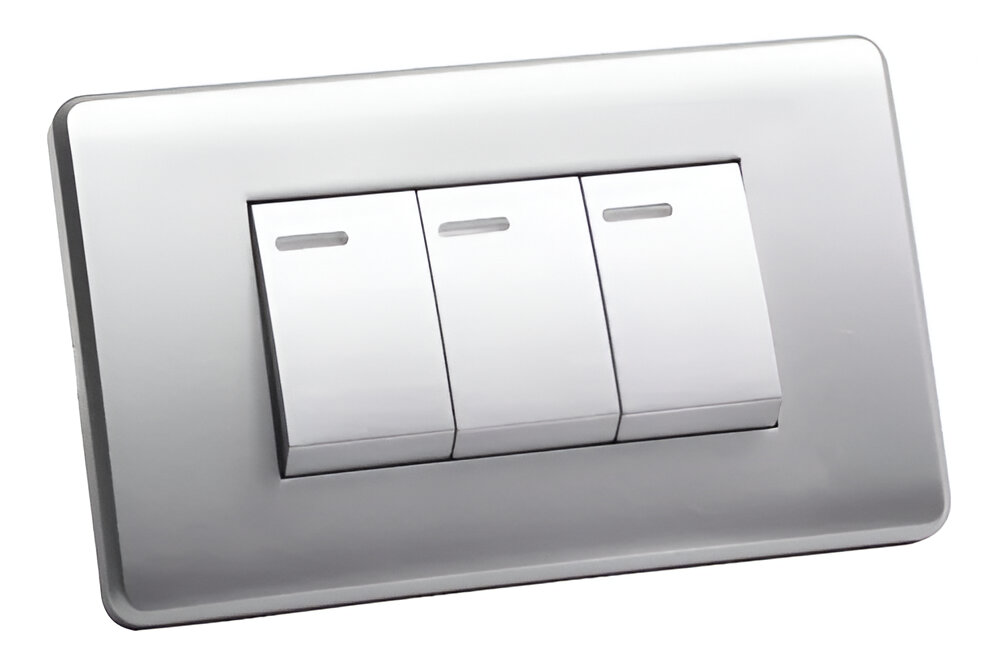 INTERRUPTOR TRIPLE, ALUMINIO, GENEMAX