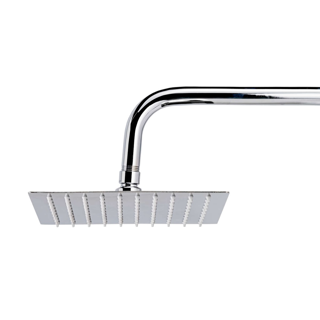 REGADERA CUADRADA ULTRADELGADA 8", C/TUBO, CD-HLFL8, OMEGA