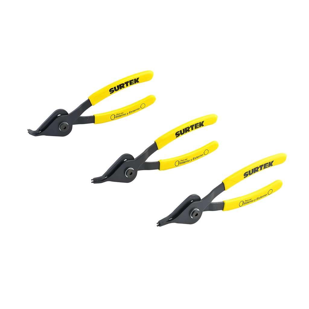 JUEGO DE PINZAS SACA RETEN, 3PZ, SURTEK