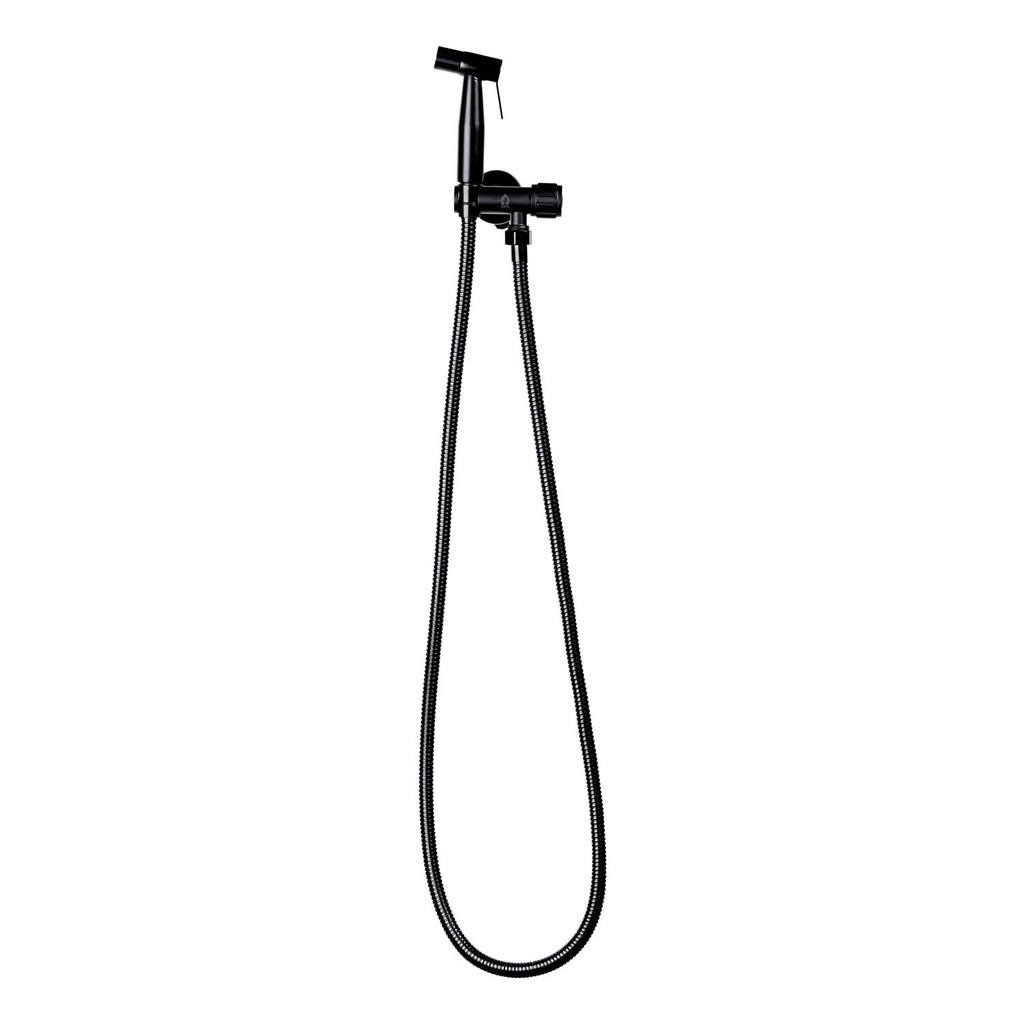 DUCHA TELEFONO REDONDA NEGRO, KD-60003-MB, OMEGA